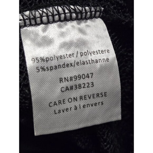 Flew De Lis Womens Large Black Knit  Forest Print Tunic Top Stretch Artsy Boho - Picture 7 of 8